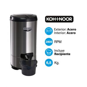 Secarropas Centrífugo Kohinoor Ac. Inox A665 2800rpm 6.5kg